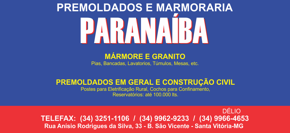 PREMOLDADOS E MARMORARIA PARANAÍBA - MARMORARIA EM SANTA VITÓRIA