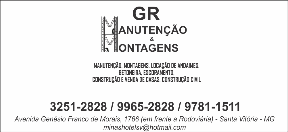 GR MANUTENÇÃO E MONTAGENS - CONSTRUÇÃO E VENDA DE CASAS EM SANTA VITÓRIA