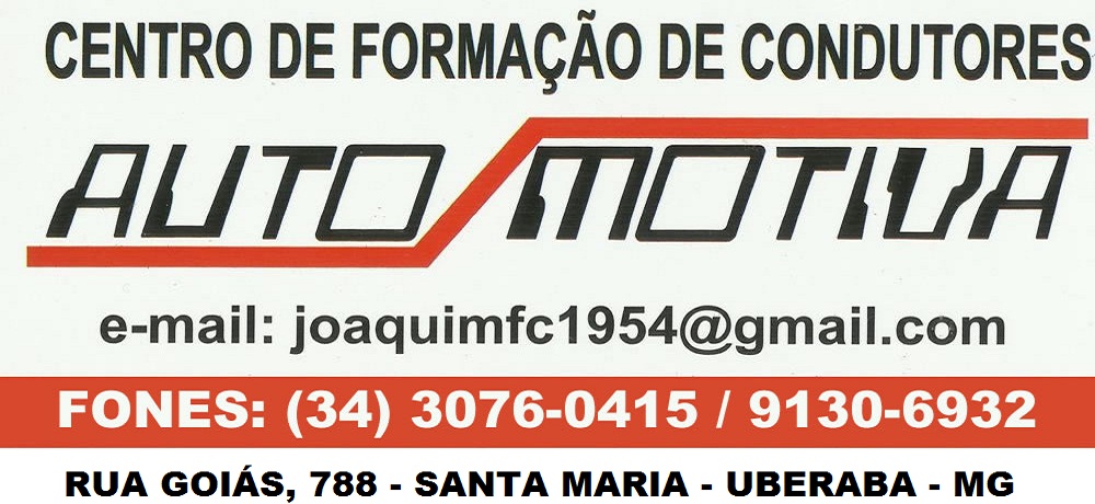 CENTRO DE FORMAÇÃO DE CONDUTORES AUTO MOTIVA - AUTO ESCOLA EM UBERABA