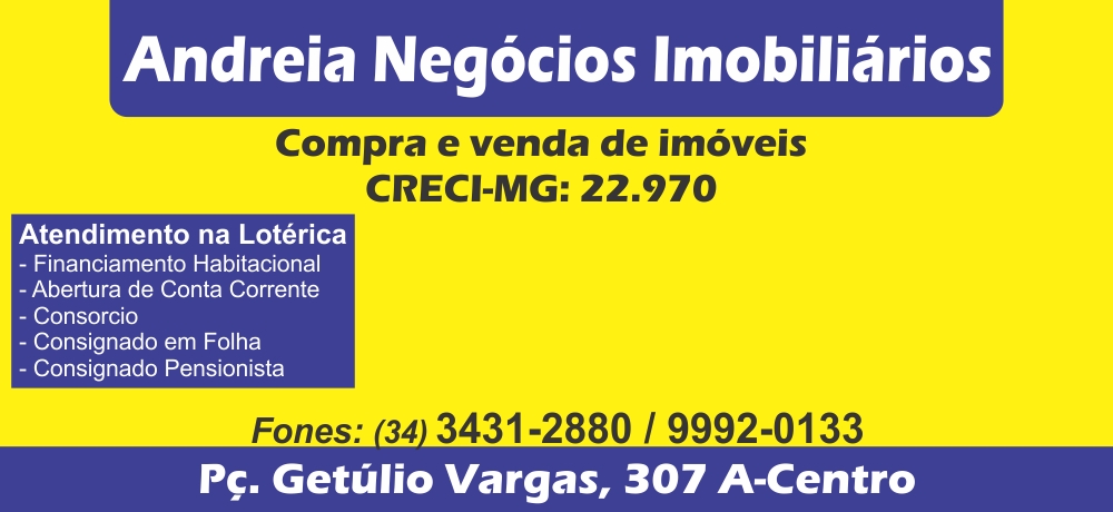 ANDREIA NEGÓCIOS IMOBILIÁRIOS - IMÓVEIS NO PRATA MG