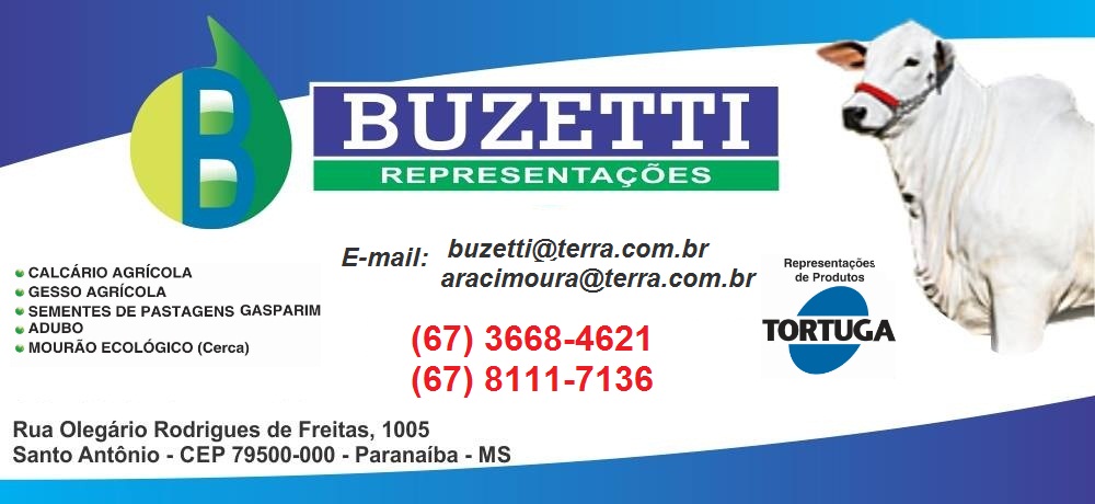 BUZETTI REPRESENTAÇÕES - PRODUTOS AGROPECUÁRIOS EM PARANAÍBA