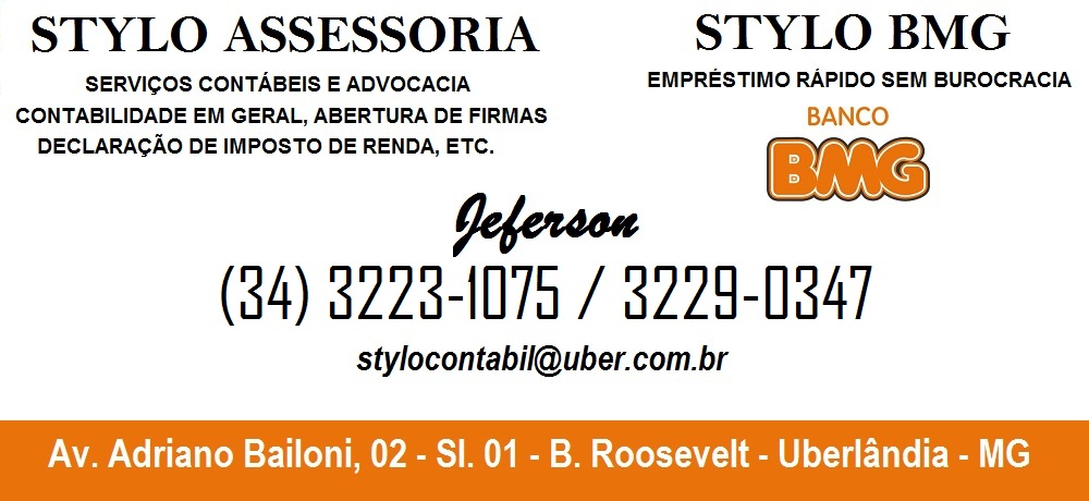 STYLO ASSESSORIA COTÁBIL - CONTABILIDADE E EMPRÉSTIMOS EM UBERLÂNDIA