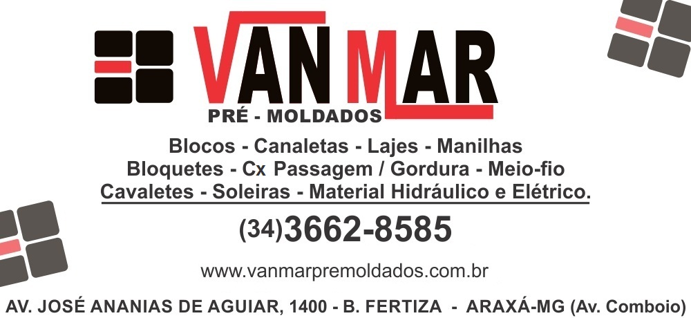 VAN MAR - PRÉ MOLDADOS EM ARAXÁ