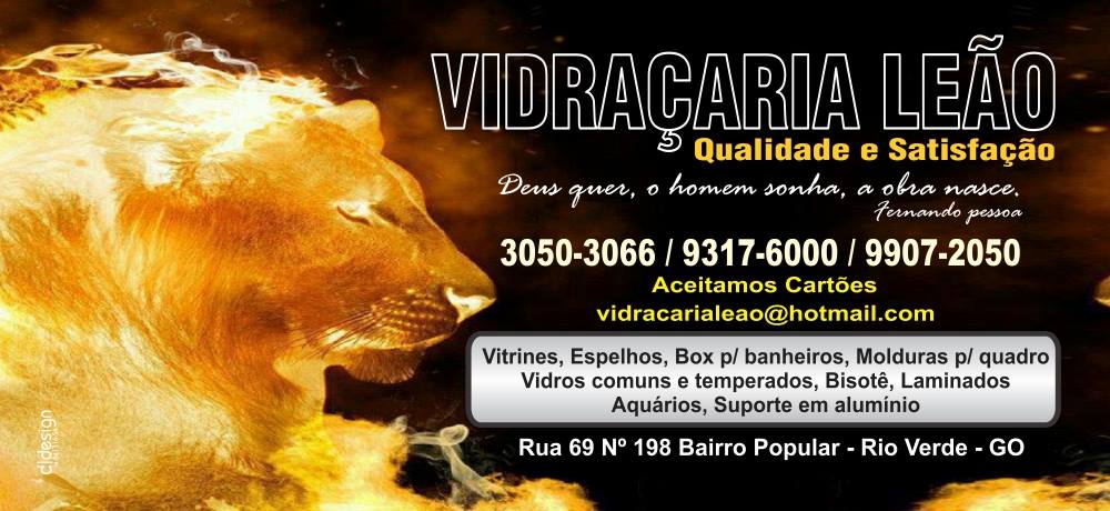 VIDRAÇARIA LEÃO - VIDRAÇARIA EM RIO VERDE