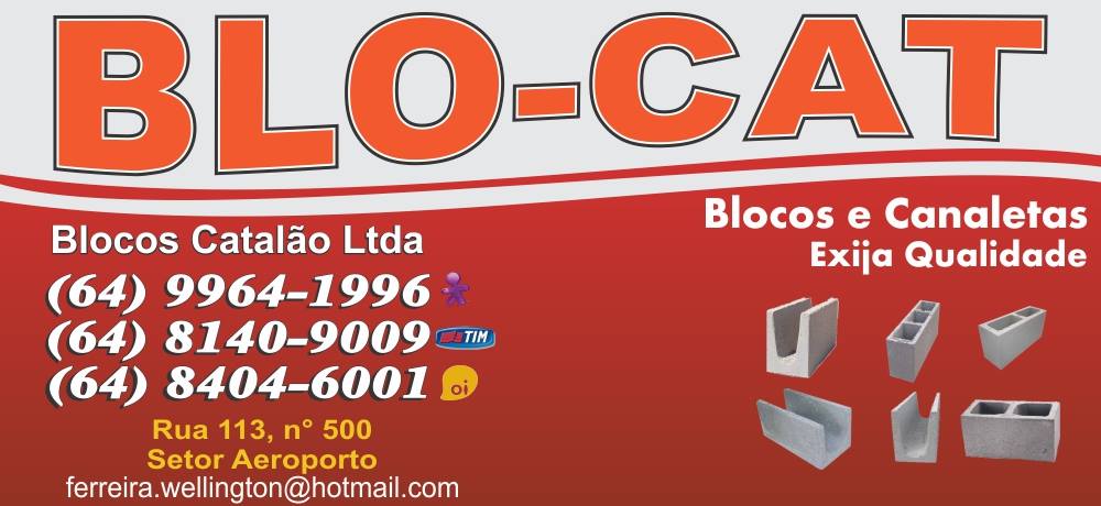 BLO-CAT - BLOCOS E CANALETAS EM CATALÃO