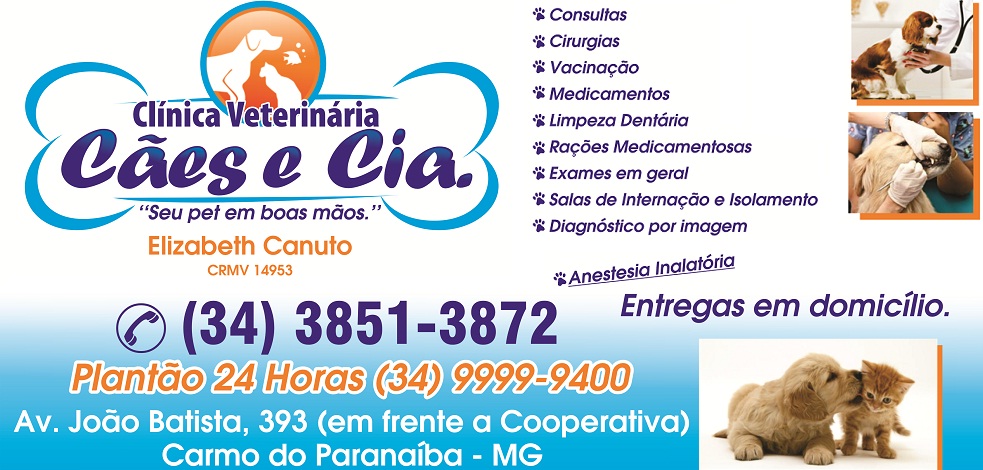 CÃES E CIA - CLÍNICA VETERINÁRIA EM CARMO DO PARANAÍBA