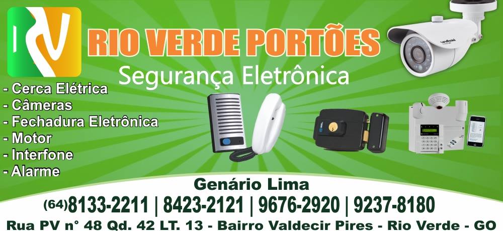 RIO VERDE PORTÕES - SEGURANÇA ELETRÔNICA EM RIO VERDE