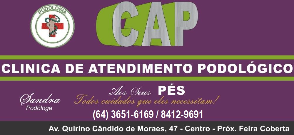 CAP - CLÍNICA DE ATENDIMENTO PODOLÓGICO - PODÓLOGA EM QUIRINÓPOLIS