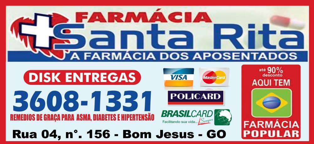 FARMÁCIA SANTA RITA - DISK REMÉDIOS EM BOM JESUS DE GOIÁS