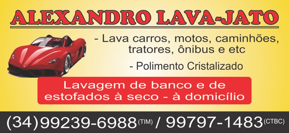 ALEXANDRO LAVA JATO - CENTRO ESTÉTICO AUTOMOTIVO MONTE ALEGRE DE MINAS