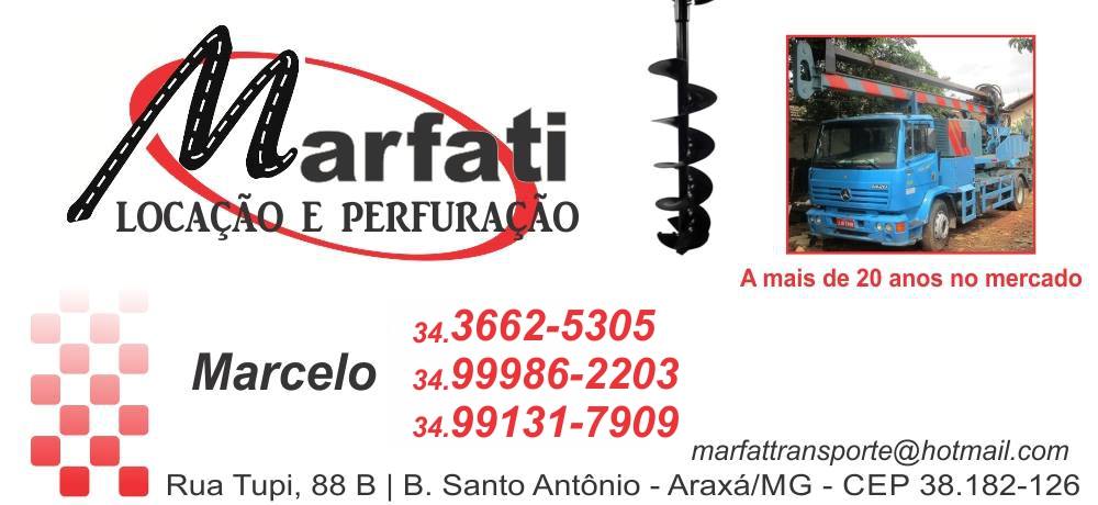 MARFATI - LOCAÇÃO DE  MUNCK E PERFURATRIZ EM ARAXÁ