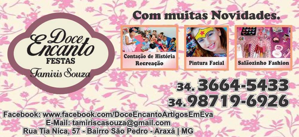 DOCE ENCANTO - ARTES EM EVA EM ARAXÁ