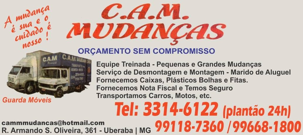 C A M - DISK MUDANÇAS EM UBERABA