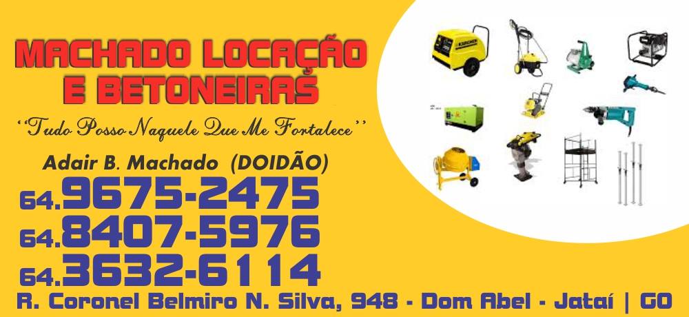 Machado Locações - Locação de Equipamentos em Jataí