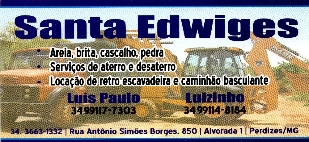 DEPÓSITO SANTA EDWIGES - DEPÓSITO DE AREIA EM PERDIZES MG