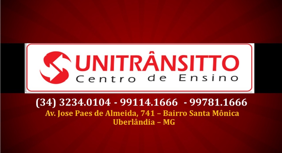 UNITRÂNSITTO - CURSO INSTRUTOR DE AUTO ESCOLA EM UBERLÂNDIA