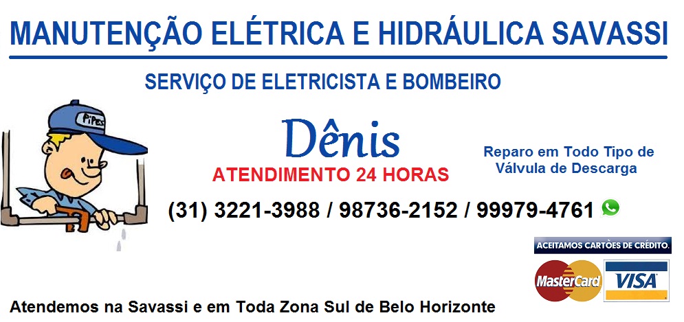 DÊNIS MANUTENÇÃO ELÉTRICA E HIDRÁULICA EM BELO HORIZONTE