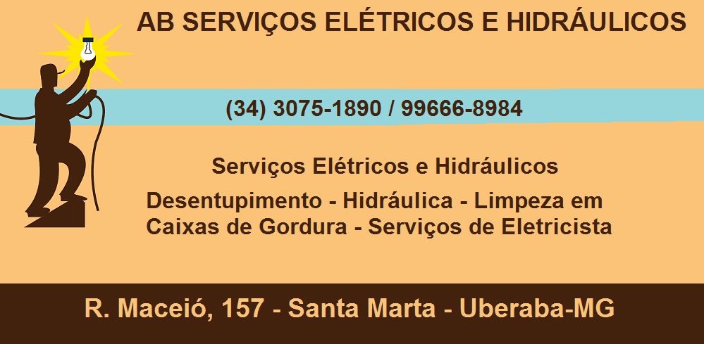 AB ENCANADOR E ELETRICISTA EM UBERABA