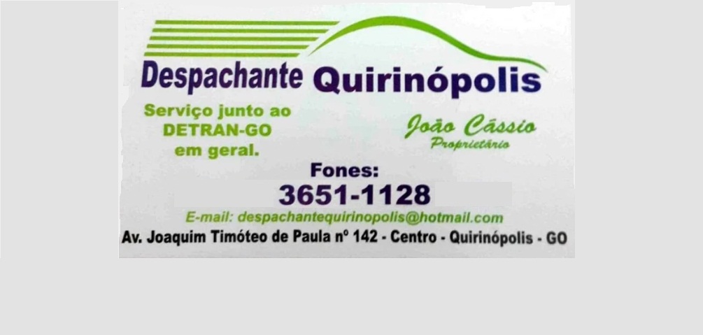 DESPACHANTE QUIRINÓPOLIS