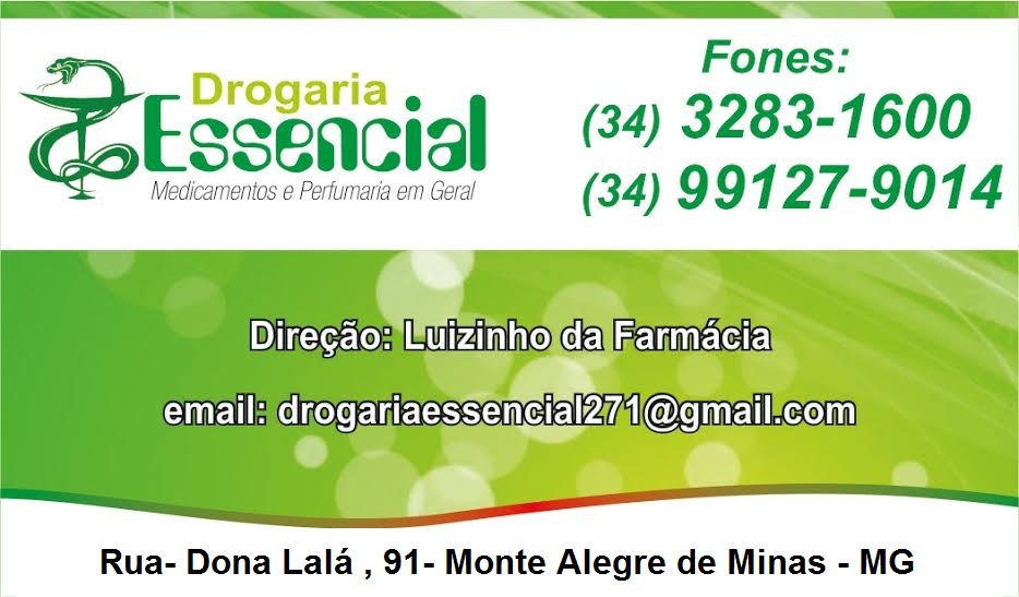 DROGARIA ESSENCIAL - FARMÁCIA EM MONTE ALEGRE DE MINAS