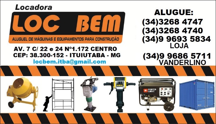 LOCADORA LOC BEM - LOCADORA DE EQUIPAMENTOS EM ITUIUTABA