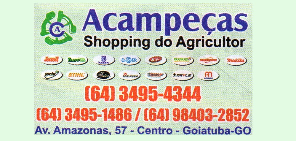 ACAMPEÇAS PEÇAS AGRÍCOLAS - SHOPPING DO AGRICULTOR EM GOIATUBA