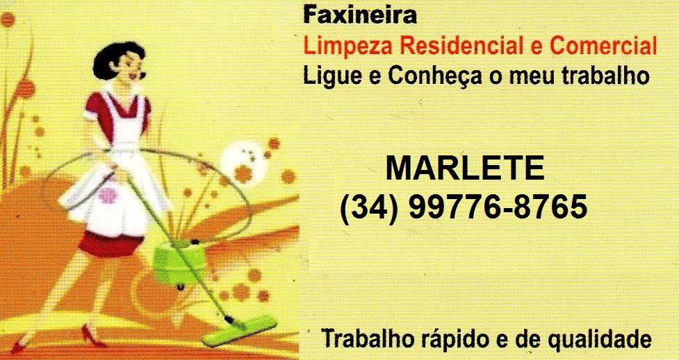 MARLETE FAXINAS EM UBERLÂNDIA