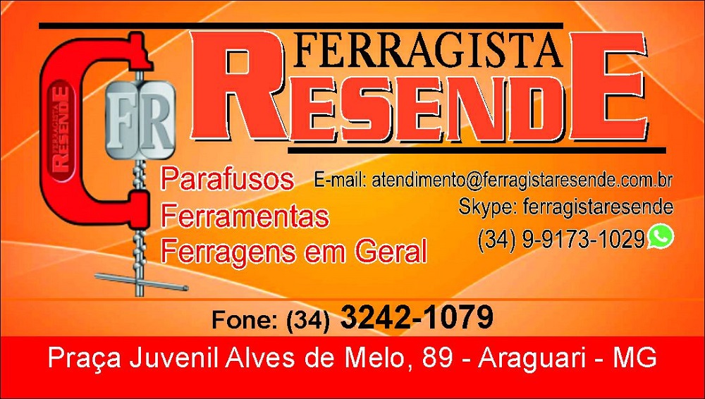 FERRAGISTA RESENDE - FERRAMENTAS E FERRAGENS EM ARAGUARI