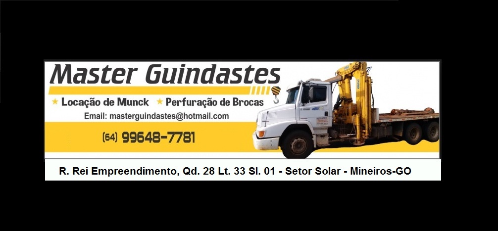 MASTER GUINDASTES - LOCAÇÃO DE MUNCK EM MINEIROS