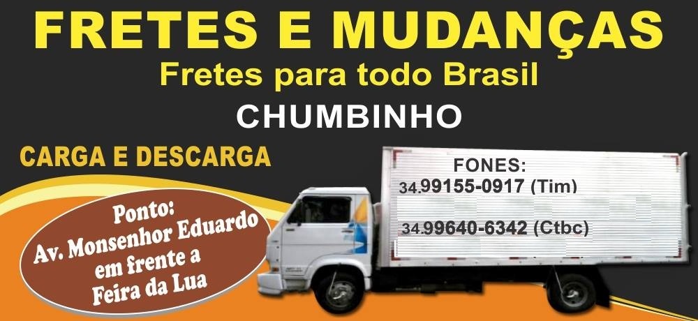 CHUMBINHO FRETES E MUDANÇAS - CAMINHÃO DE MUDANÇAS EM UBERLÂNDIA