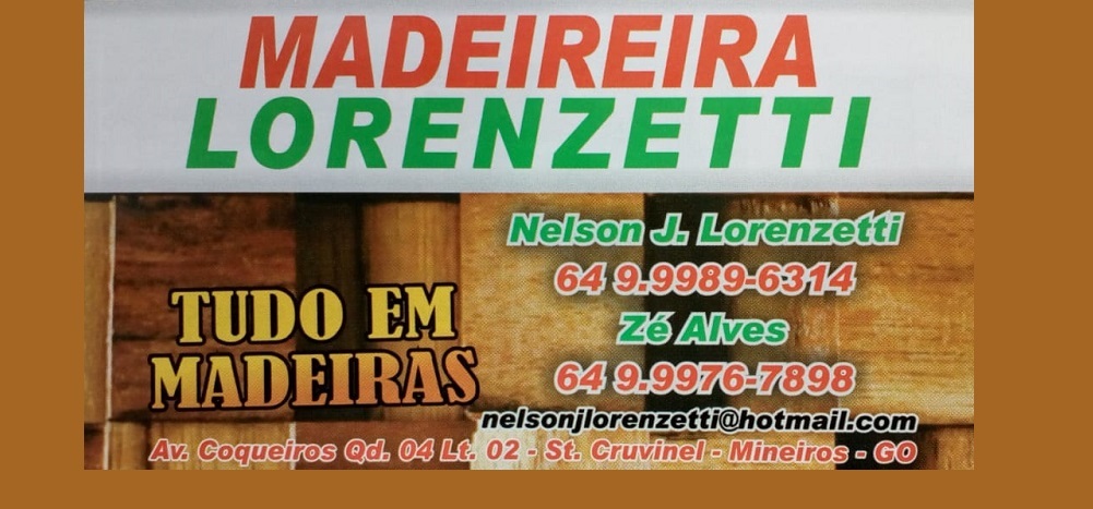 MADEIREIRA LORENZETTI - MADEIRAS EM MINEIROS