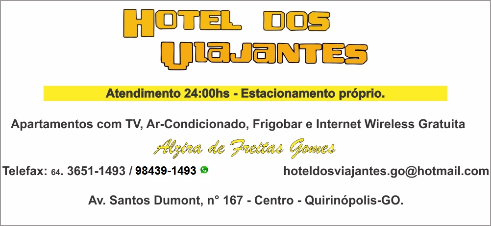 HOTEL DOS VIAJANTES - HOTEL EM QUIRINÓPOLIS