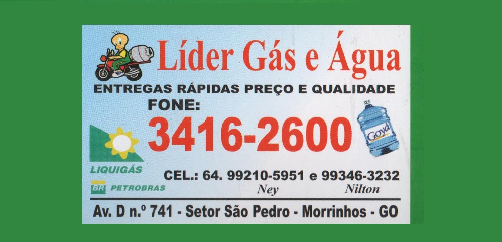 LÍDER GÁS E ÁGUA EM MORRINHOS