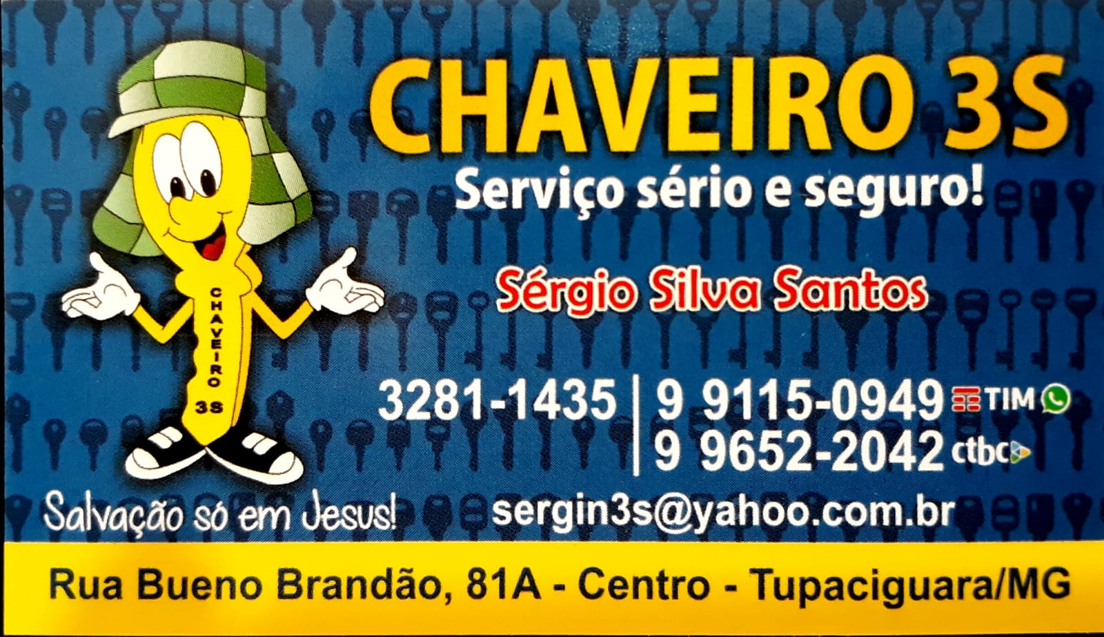 CHAVEIRO 3S - CÓPIA DE CHAVES TUPACIGUARA