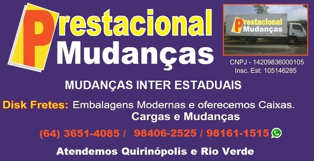 PRESTACIONAL MUDANÇAS - FRETES EM QUIRINÓPOLIS