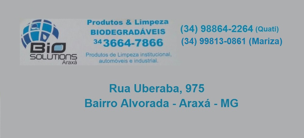 BIO SOLUTIONS - PRODUTOS DE LIMPEZA ARAXÁ