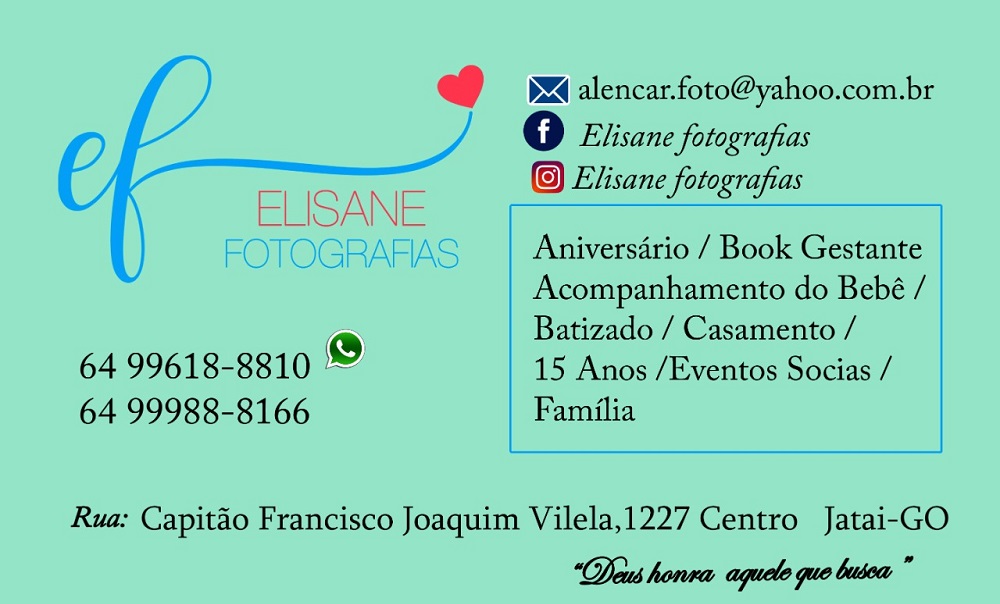 ELISANE FOTOGRAFIAS - STUDIO FOTOGRÁFICO EM JATAÍ