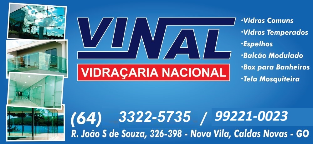 VINAL VIDRAÇARIA - VIDROS TEMPERADOS - ESPELHOS BIZOTADOS E BOX PARA BANHEIRO EM CALDAS NOVAS