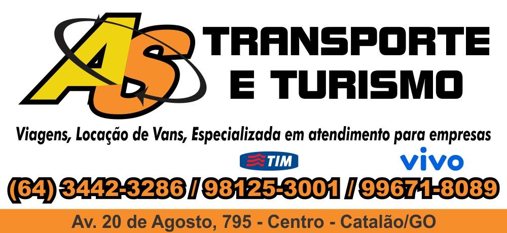 AS TRANSPORTE E TURISMO E CATALÃO