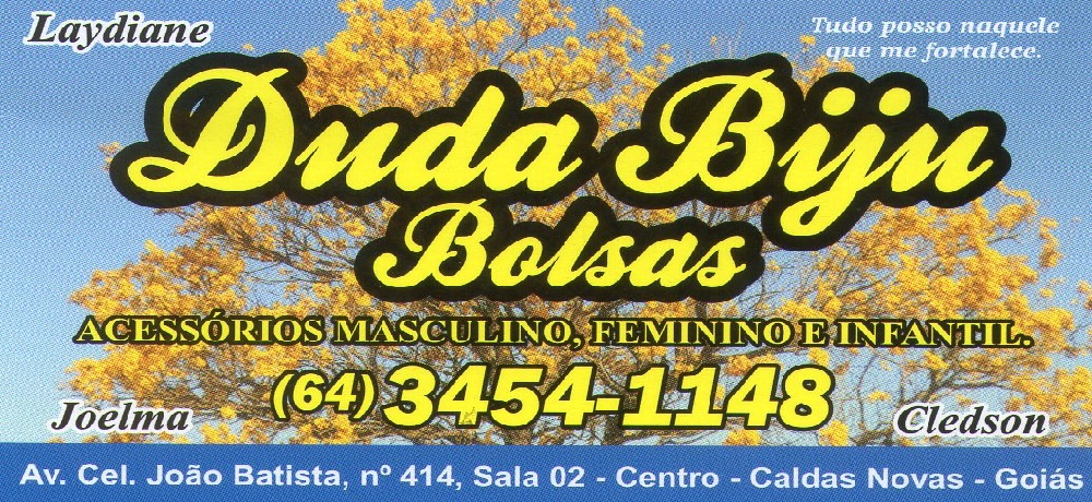 DUDA BIJU E BOLSAS - BIJUTERIAS EM CALDAS NOVAS