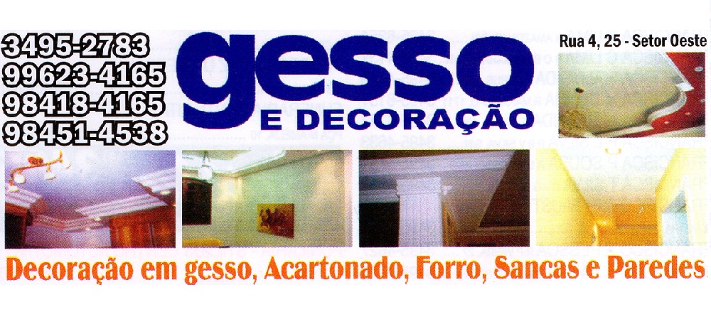 GESSO E DECORAÇÃO EM GOIATUBA