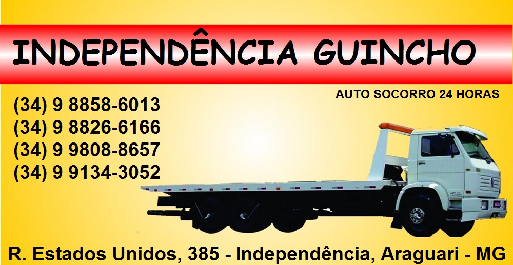 INDEPENDÊNCIA GUINCHO - GUINCHO 24 HORAS EM ARAGUARI