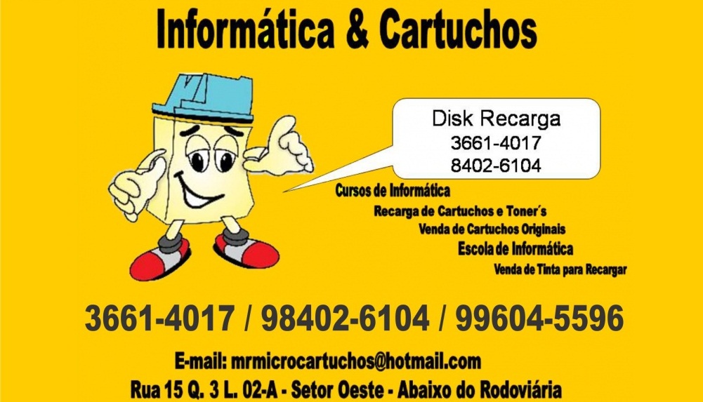 INFORMÁTICA & CARTUCHOS - RECARGA DE CARTUCHOS EM MINEIROS