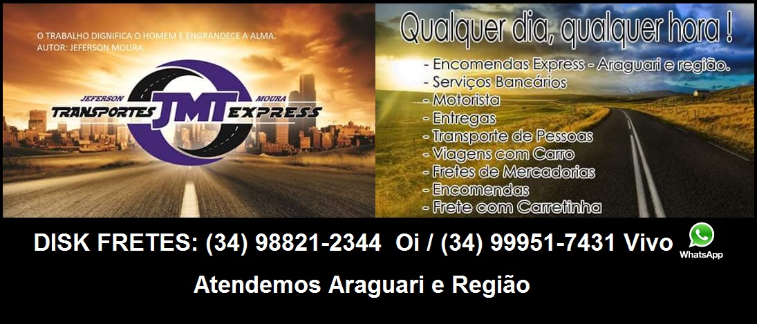 JEFERSON TRANSPORTE EXPRESS - PEQUENOS FRETES EM ARAGUARI