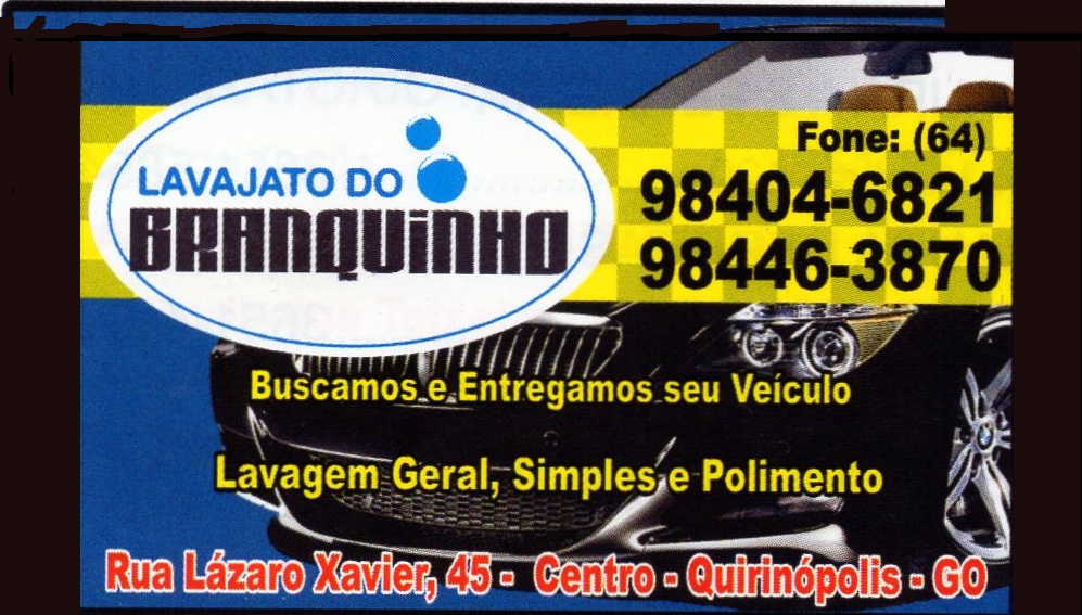 LAVA JATO DO BRANQUINHO - LAVA JATO EM QUIRINÓPOLIS