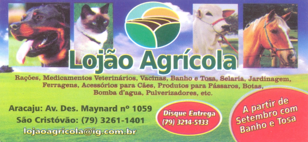 LOJÃO AGRÍCOLA - SUPLEMENTOS AGRÍCOLAS EM ARACAJU