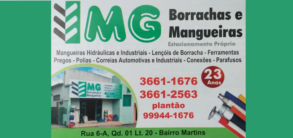 MG BORRACHAS E MANGUEIRAS EM MINEIROS