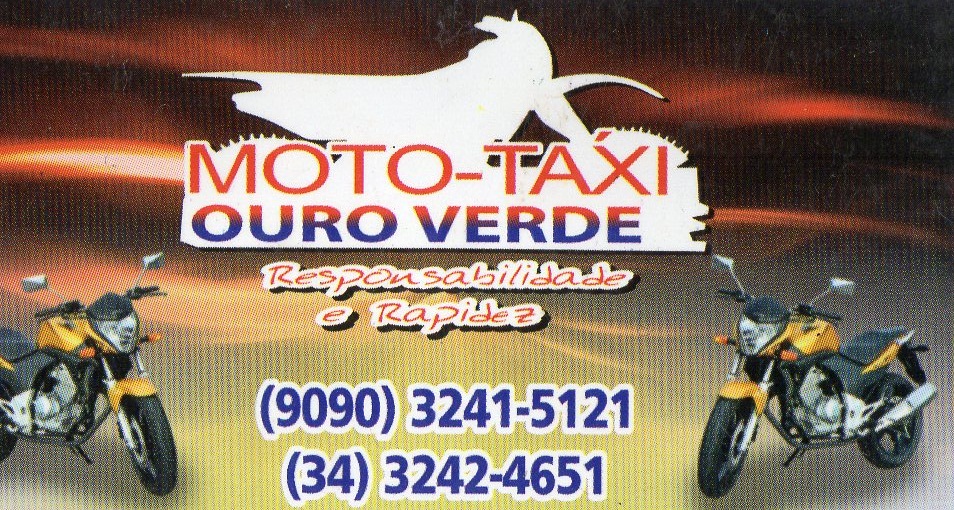 OURO VERDE - MOTO TÁXI EM ARAGUARI