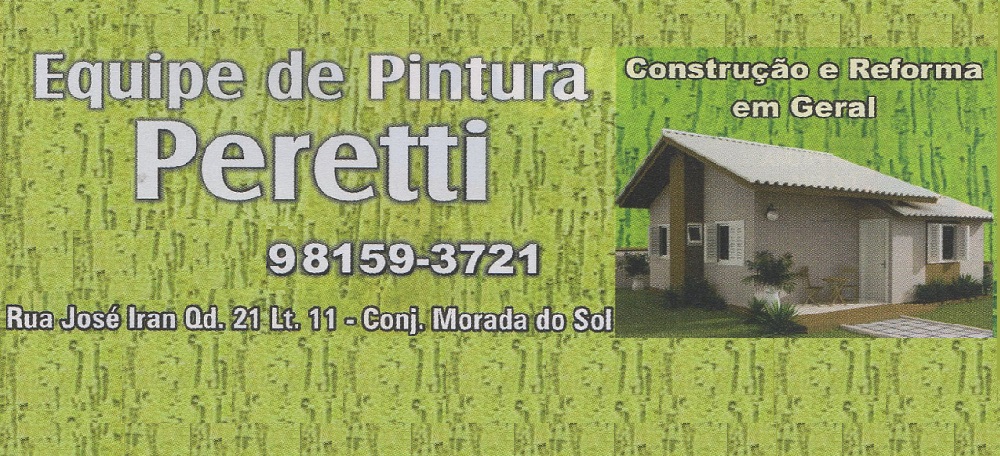 EQUIPE DE PINTURAS PERETTI - PINTORES EM RIO VERDE