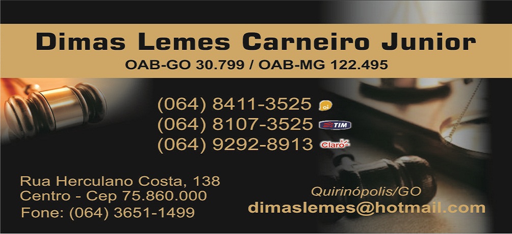 DIMAS LEMES CARNEIRO JÚNIOR - ADVOGADO EM QUIRINÓPOLIS GO